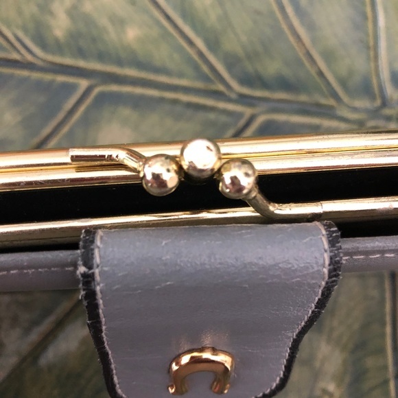 Vintage genuine cowhide split clutch wallet made in USA - Picture 3 of 6